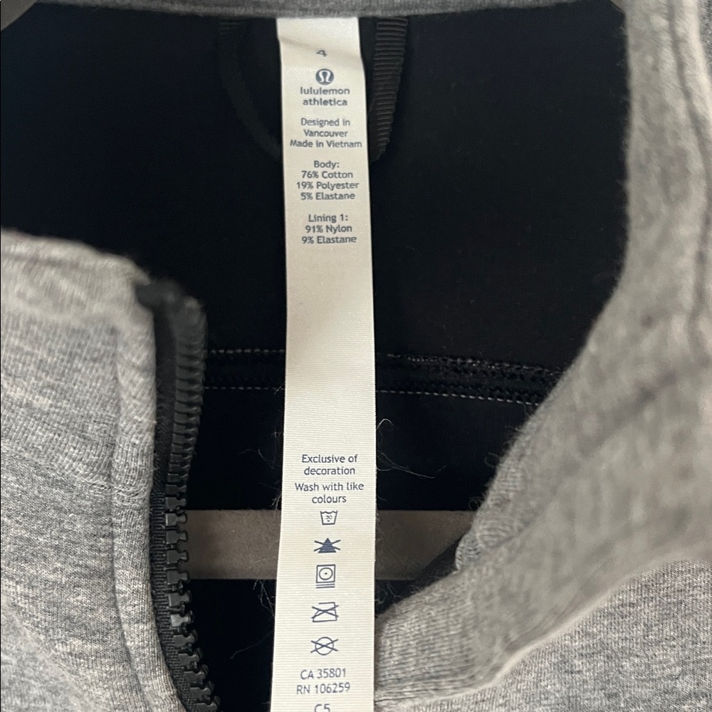 Lululemon Athletica Heather Gray Zip-Up Jacket - Picture 3 of 4